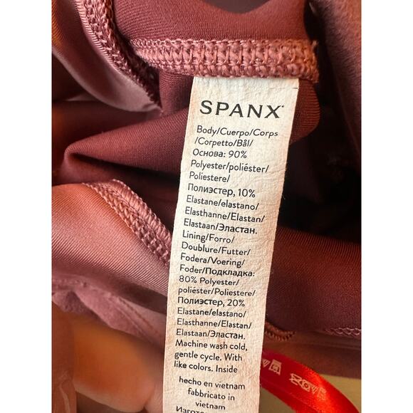 Spanx Faux Suede Leggings Mauve M - Picture 7 of 7